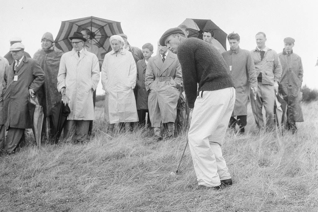 Arnold Palmer on his way to victory at The Open in 1961